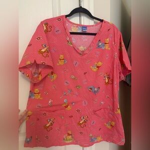 Disney Winnie the Pooh scrub top women’s xl